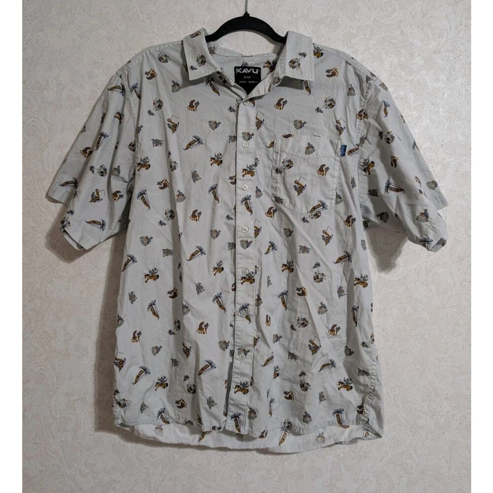 Kavu The Jam Button Up Shirt Men's Size XL Outdoor Adventure
